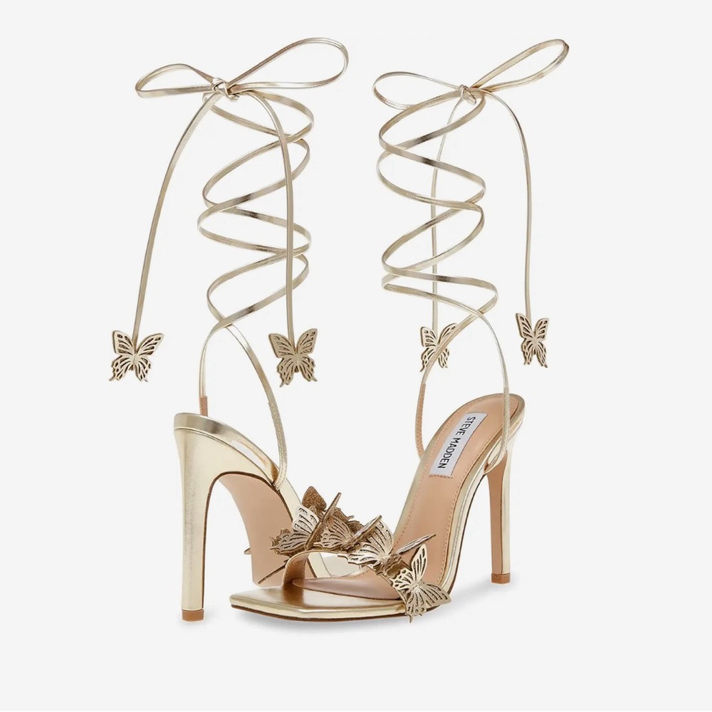 Steve Madden Utopia Heeled Sandal size 7.5 butterfly design. Never worn